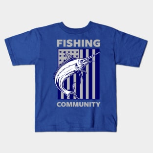 AMERICAN FISHING COMMUNITY Kids T-Shirt